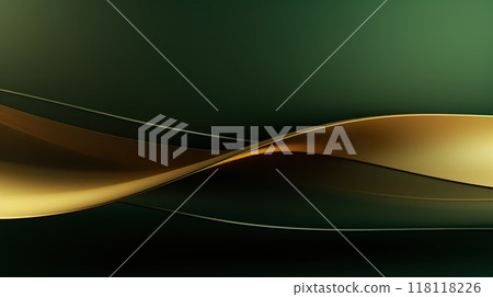abstract green and yellow wave background, swirl and wavy soft pattern, creative dynamic design 118118226