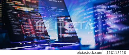 programming code on monitor programming code on monitor 118118238