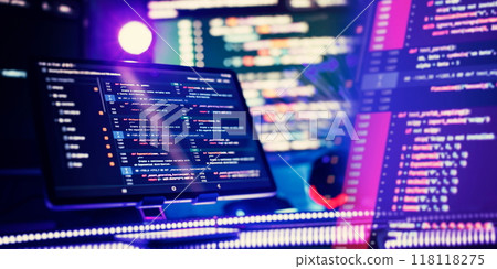 programming code on monitor programming code on monitor 118118275