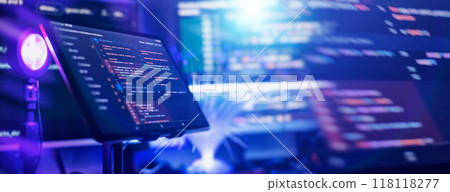 programming code on monitor programming code on monitor 118118277