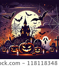 萬聖節圖像插圖 118118348