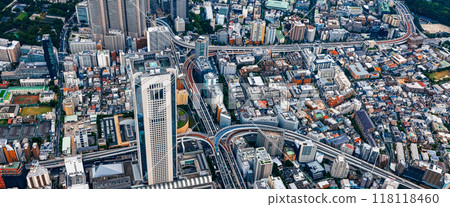 Aerial view of Shinjuku, Tokyo, Japan Aerial view of Shinjuku, Tokyo, Japan 118118460