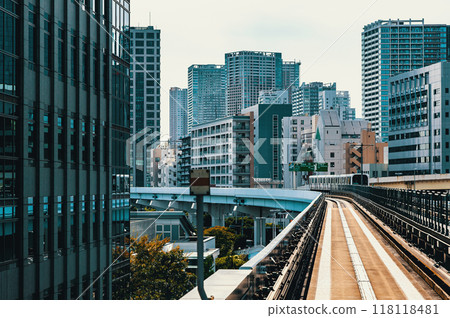 View of Tokyo from the automated monorail 118118481