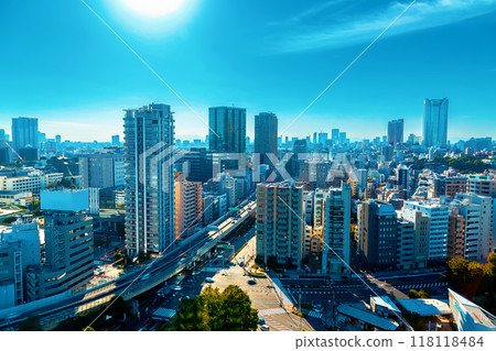 Skyscrapers in Minato, Tokyo Japan 118118484