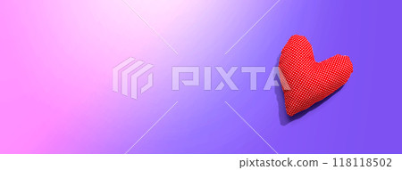 Appreciation theme with a handmade heart cushion 118118502