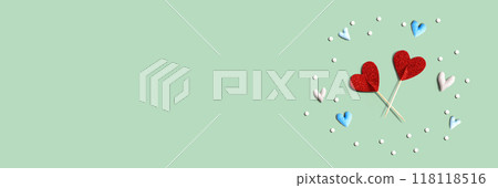 Valentines day or Appreciation theme with heart picks 118118516