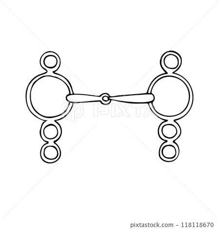 Vector hand drawn horse equestrian bit Vector hand drawn horse equestrian bit 118118670