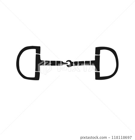 Vector hand drawn horse equestrian bit Vector hand drawn horse equestrian bit 118118697