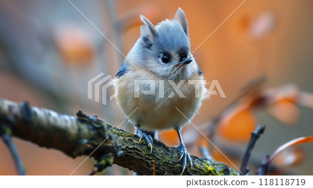 Tit bird in wild nature. 118118719