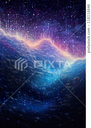background with communication and technology pattern, futuristic texture with spectrum wave concept 118118846