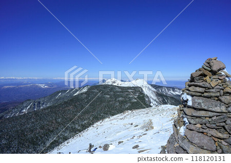 [冬天的八岳]從碘岳看過去的天狗岳_02 118120131