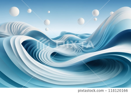abstract blue background in the shape of hills or waves 118120166