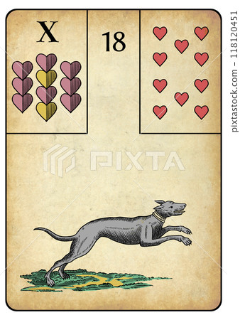 Lenormand Card 18 Dog 118120451