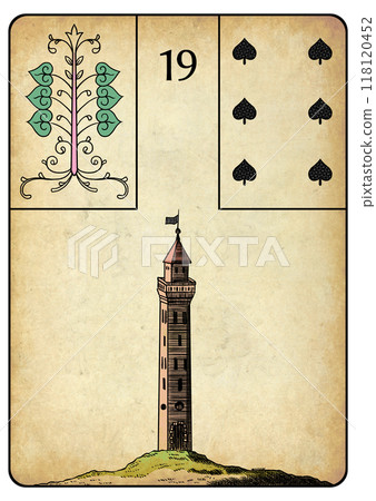 Lenormand Card 19 The Tower 118120452