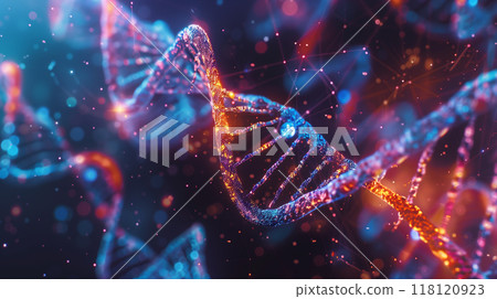 DNA molecule helix spiral background, health genetic. 118120923