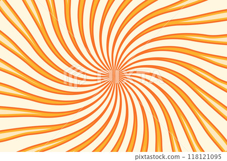 Caramel swirl background. Candy rays. Retro psychedelic ornament Caramel swirl background. Candy rays. Retro psychedelic ornament 118121095