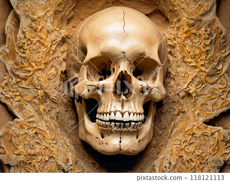 human skull on the tree 118121113