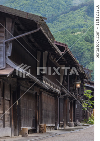 The townscape of Naraijuku, a post town on the Nakasendo road in Narai, Shiojiri City, Nagano Prefecture, Japan 118121216