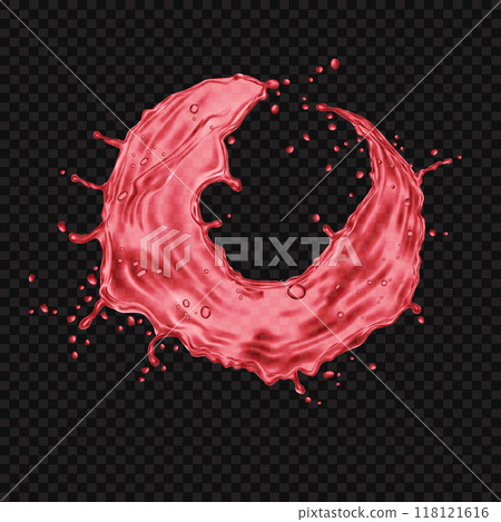 Realistic red water splash curve on dark checkered background vector Realistic red water splash curve on dark checkered background vector 118121616