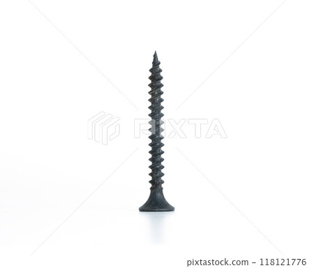 black screw isolated on white background. High quality photo black screw isolated on white background. High quality photo 118121776