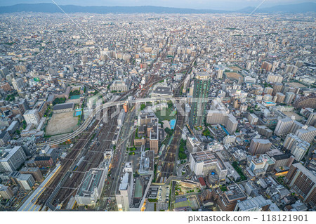Osaka cityscape and Nara direction [Abeno Harukas 300 Observation Deck] 118121901