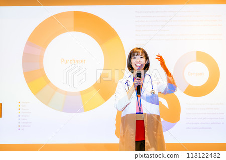 A female doctor giving a seminar. Photo courtesy of Denpa Gakuen, Tokyo Electronics College. A female doctor giving a seminar. Photo courtesy of Denpa Gakuen, Tokyo Electronics College. 118122482