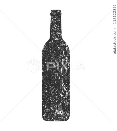 glass wine beer bottle icon shape symbol. Vector illustration image. Isolated on white background.	 118122832