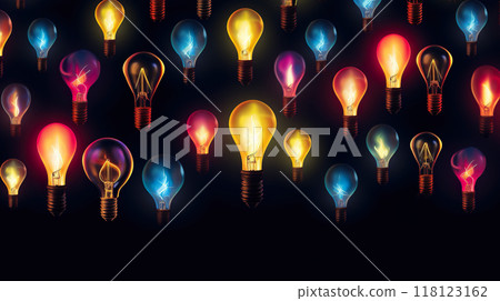 collection of light bulb pattern background, electric lamp texture 118123162