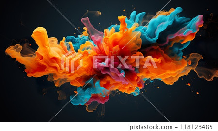 colourful abstract background with splash of paint, multicolored wallpaper 118123485