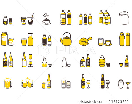 Beverage icon illustration drink alcohol Beverage icon illustration drink alcohol 118123751