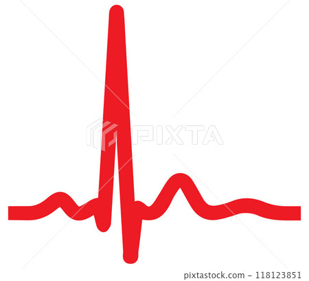 Ecg heart beat line icon symbol. Heartbeat pulse hospital logo sign. Vector illustration image. Isolated on white background. Ecg heart beat line icon symbol. Heartbeat pulse hospital logo sign. Vector illustration image. Isolated on white background. 118123851