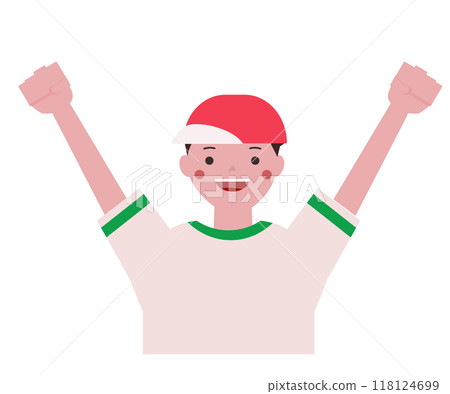 Elementary school students posing in victory at a sports day. Illustration of a sports day or athletics festival. Vector illustration Elementary school students posing in victory at a sports day. Illustration of a sports day or athletics festival. Vector illustration 118124699