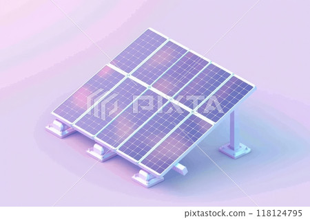 This artwork features a solar panel, designed to symbolize renewable energy. Its clean lines and colors emphasize the importance of sustainability and innovation in modern society. 118124795
