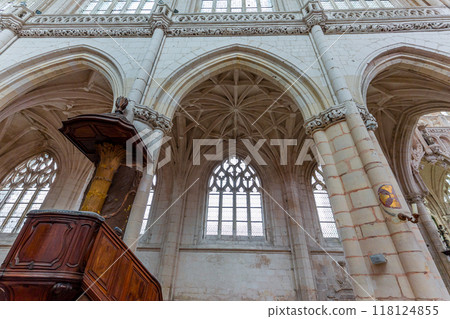 interiors of Saint Riquier abbey, Somme, France 118124855