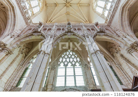 interiors of Saint Riquier abbey, Somme, France 118124876