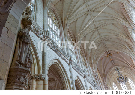 interiors of Saint Riquier abbey, Somme, France 118124881