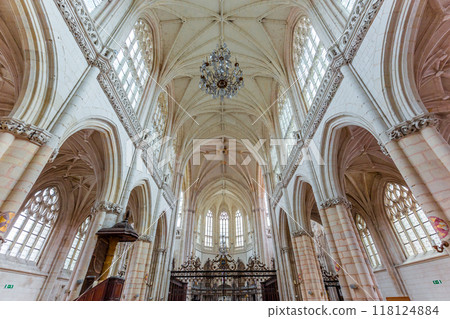 interiors of Saint Riquier abbey, Somme, France 118124884