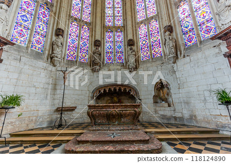interiors of Saint Riquier abbey, Somme, France 118124890
