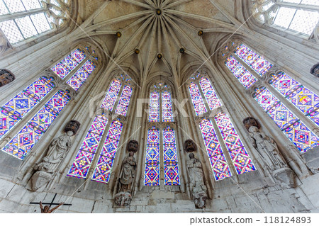 interiors of Saint Riquier abbey, Somme, France 118124893