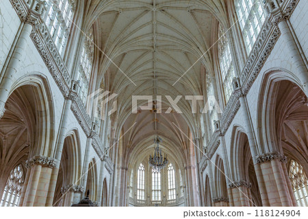 interiors of Saint Riquier abbey, Somme, France 118124904