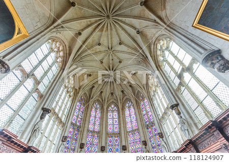 interiors of Saint Riquier abbey, Somme, France interiors of Saint Riquier abbey, Somme, France 118124907