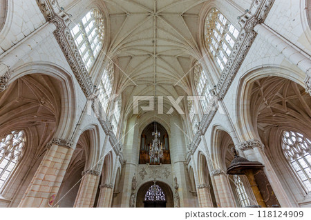 interiors of Saint Riquier abbey, Somme, France 118124909
