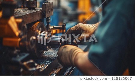 使用車床的技術人員 使用車床的技術人員 118125007