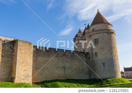 exteriors of castle of Blandy les tours, france exteriors of castle of Blandy les tours, france 118125081