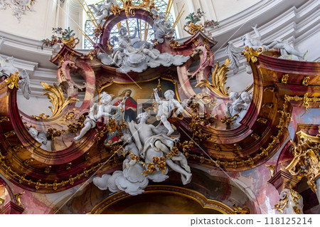 Ottobeuren abbey, near Memmingen, bavaria, germany 118125214