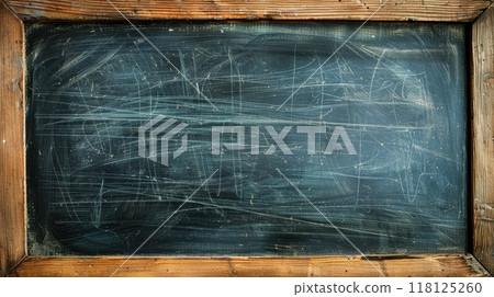 Vibrant and Colorful Education Back to School Background with Chalkboard and School Supplies 118125260