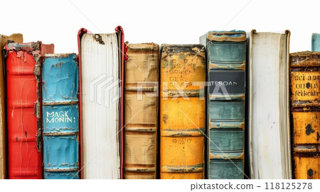 Colorful Education Back to School Background with Vibrant Books and Learning Materials for a Fresh Start 118125278