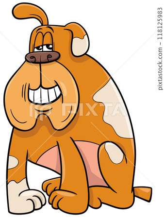 cartoon spotted dog animal character 118125983