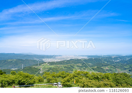 從粟嶽山茶草場眺望的風景（靜岡縣） 118126093