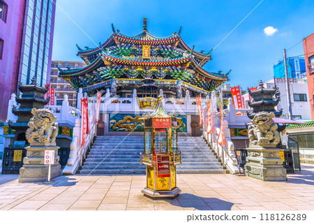 Yokohama cityscape in Japan, overlooking Yokohama Chinatown, Yokohama Mazu Temple, etc. = 7th Yokohama cityscape in Japan, overlooking Yokohama Chinatown, Yokohama Mazu Temple, etc. = 7th 118126289